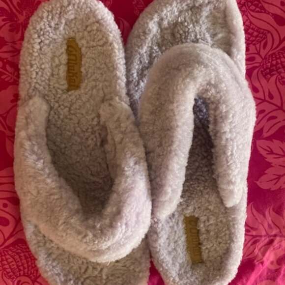 OLUKAI KIPE'A HEU LILAC SHEERLING FLIP FLOPS SANDALS HAWAII INSPIRED NICE COZY 9 - Picture 5 of 12